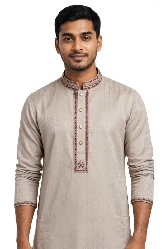 taatiCP32=premium cotton  Embroidered Panjabi