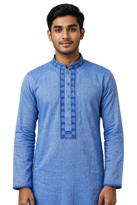 taati cp29=premium cotton  Embroidered Panjabi