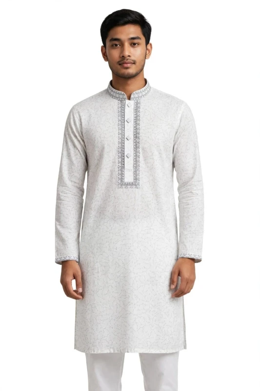 taati CP40=premium cotton  Embroidered Panjabi