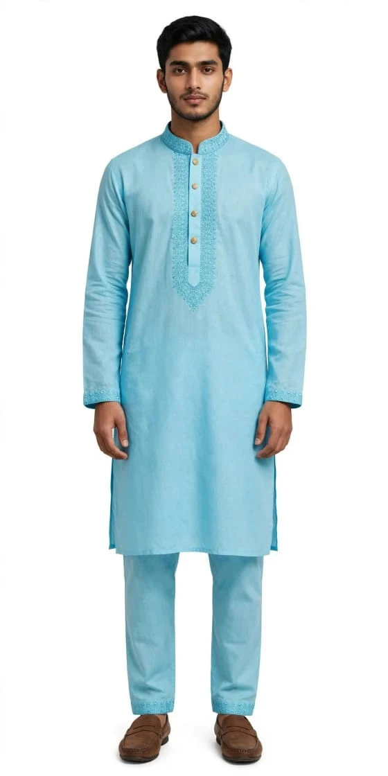taati cp47=premium cotton  Embroidered Panjabi